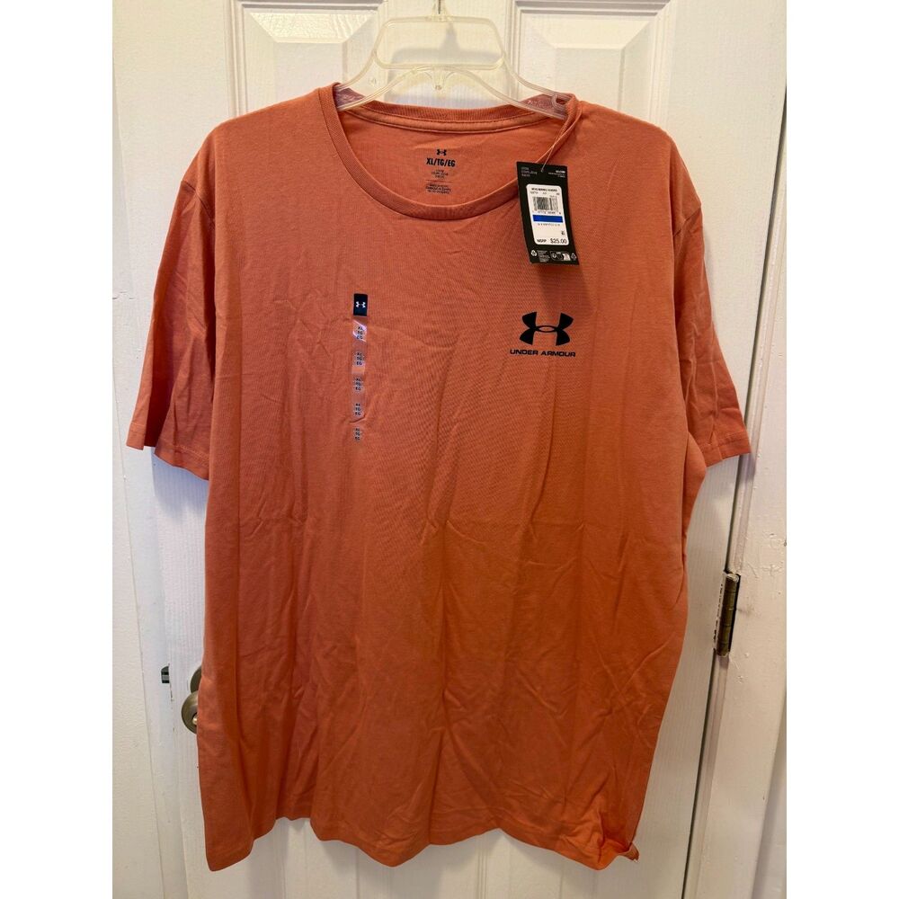 Under Armour Men's Sportstyle Left Chest Shirt XL Canyon Pink NWT
